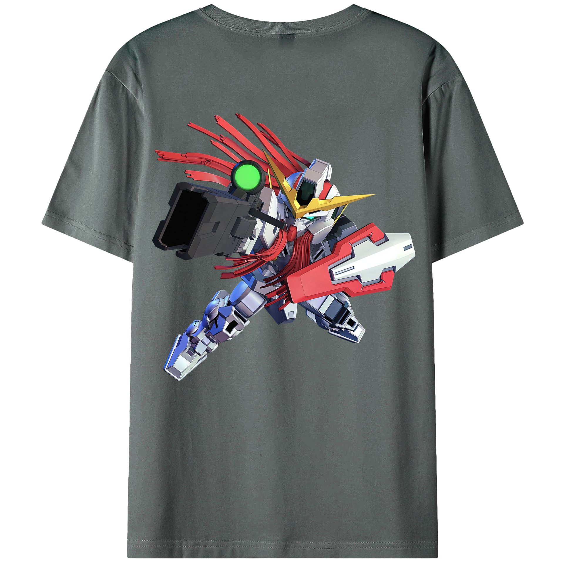 （画像用） 機動戦士ガンダム Mobile Suit Gundam 綿100％ メンズ半袖Tシャツ（バックプリント） 通気性